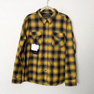 [Dixxon] Parham Panhead Plaid Flannel Pearl Snap Button Down Shirt NWT Size XL